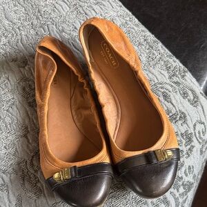 Coach Women's Brown and Black Flats